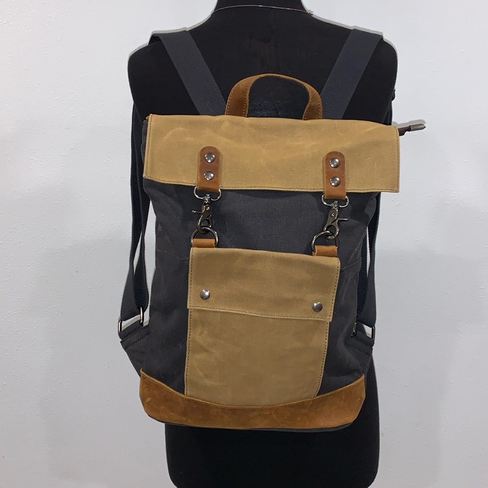 TSD BRAND HILLSIDE BACKPACK GREY